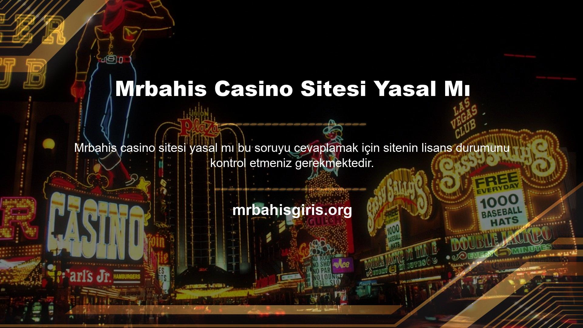 Çünkü bir casino sitesini yasallaştırırken en önemli kriter casino lisansıdır