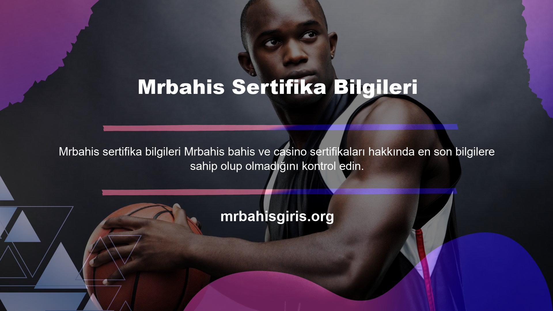 Bilgi Noktası Mrbahis kullanmadan önce iki şeyi kontrol etmeliyiz: bahis ve casino sertifika numarası ve en son kalite